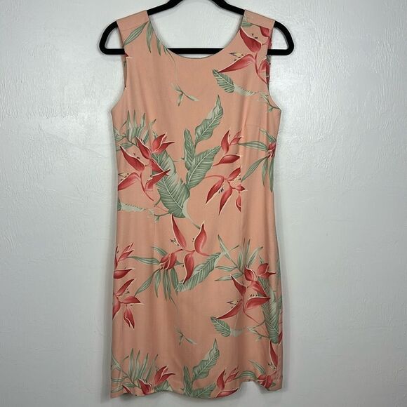 Tommy Bahama Silk Tropical Print Sleeveless Knee Length Sheath Dress Size 8 - Picture 1 of 8